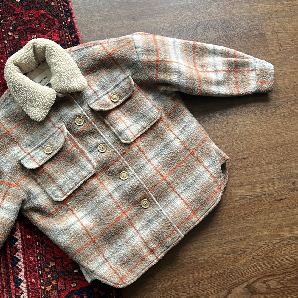 Plaid Button Jacket - Pull & Bear - image 3